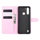 For Motorola Moto G8 Power Lite Litchi Texture Horizontal Flip Protective Case with Holder & Card Slots & Wallet(Pink)