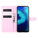 For Motorola Moto G8 Power Lite Litchi Texture Horizontal Flip Protective Case with Holder & Card Slots & Wallet(Pink)