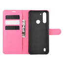 For Motorola Moto G8 Power Lite Litchi Texture Horizontal Flip Protective Case with Holder & Card Slots & Wallet(Rose red)