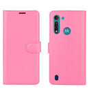 For Motorola Moto G8 Power Lite Litchi Texture Horizontal Flip Protective Case with Holder & Card Slots & Wallet(Rose red)