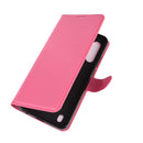 For Motorola Moto G8 Power Lite Litchi Texture Horizontal Flip Protective Case with Holder & Card Slots & Wallet(Rose red)