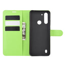 For Motorola Moto G8 Power Lite Litchi Texture Horizontal Flip Protective Case with Holder & Card Slots & Wallet(Green)