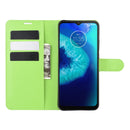 For Motorola Moto G8 Power Lite Litchi Texture Horizontal Flip Protective Case with Holder & Card Slots & Wallet(Green)