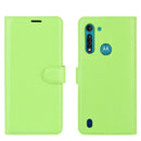 For Motorola Moto G8 Power Lite Litchi Texture Horizontal Flip Protective Case with Holder & Card Slots & Wallet(Green)