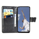 For OPPO A52/A72/A92 Butterfly Love Flower Embossed Horizontal Flip Leather Case with Bracket / Card Slot / Wallet / Lanyard(Black)