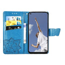 For OPPO A52/A72/A92 Butterfly Love Flower Embossed Horizontal Flip Leather Case with Bracket / Card Slot / Wallet / Lanyard(Blue)