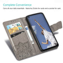 For OPPO A52/A72/A92 Butterfly Love Flower Embossed Horizontal Flip Leather Case with Bracket / Card Slot / Wallet / Lanyard(Blue)