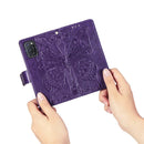 For OPPO A52/A72/A92 Butterfly Love Flower Embossed Horizontal Flip Leather Case with Bracket / Card Slot / Wallet / Lanyard(Dark Purple)