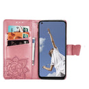 For OPPO A52/A72/A92 Butterfly Love Flower Embossed Horizontal Flip Leather Case with Bracket / Card Slot / Wallet / Lanyard(Pink)