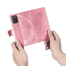 For OPPO A52/A72/A92 Butterfly Love Flower Embossed Horizontal Flip Leather Case with Bracket / Card Slot / Wallet / Lanyard(Pink)