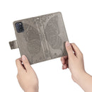 For OPPO A52/A72/A92 Butterfly Love Flower Embossed Horizontal Flip Leather Case with Bracket / Card Slot / Wallet / Lanyard(Gray)