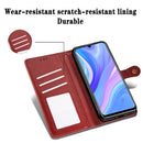 For OPPO A52/A72/A92 Retro Solid Color Leather Buckle Phone Case with Lanyard & Photo Frame & Card Slot & Wallet & Stand Function(Red)