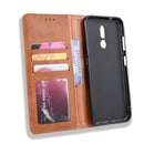 Magnetic Buckle Retro Crazy Horse Texture Horizontal Flip Leather Case for Nokia 3.2, with Holder & Card Slots & Photo Frame(Brown)