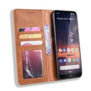 Magnetic Buckle Retro Crazy Horse Texture Horizontal Flip Leather Case for Nokia 3.2, with Holder & Card Slots & Photo Frame(Brown)