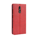 Magnetic Buckle Retro Crazy Horse Texture Horizontal Flip Leather Case for Nokia 3.2, with Holder & Card Slots & Photo Frame(Red)