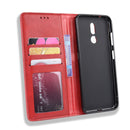 Magnetic Buckle Retro Crazy Horse Texture Horizontal Flip Leather Case for Nokia 3.2, with Holder & Card Slots & Photo Frame(Red)