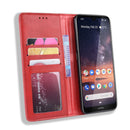 Magnetic Buckle Retro Crazy Horse Texture Horizontal Flip Leather Case for Nokia 3.2, with Holder & Card Slots & Photo Frame(Red)