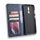Magnetic Buckle Retro Crazy Horse Texture Horizontal Flip Leather Case for Nokia 3.2, with Holder & Card Slots & Photo Frame(Blue)