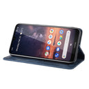 Magnetic Buckle Retro Crazy Horse Texture Horizontal Flip Leather Case for Nokia 3.2, with Holder & Card Slots & Photo Frame(Blue)