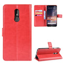 Retro Crazy Horse Texture Horizontal Flip Leather Case for Nokia 3.2, with Holder & Card Slots & Photo Frame(Red)
