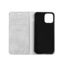 For iPhone 12 / 12 Pro Retro-skin Business Magnetic Suction Leather Case with Holder & Card Slots & Wallet(Grey)