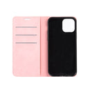 For iPhone 12 / 12 Pro Retro-skin Business Magnetic Suction Leather Case with Holder & Card Slots & Wallet(Pink)