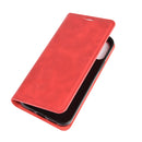 For iPhone 12 / 12 Pro Retro-skin Business Magnetic Suction Leather Case with Holder & Card Slots & Wallet(Red)