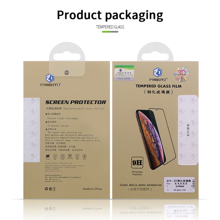 For Samsung Galaxy A31 PINWUYO 9H 3D Curved Full Screen Explosion-proof Tempered Glass Film(Black)