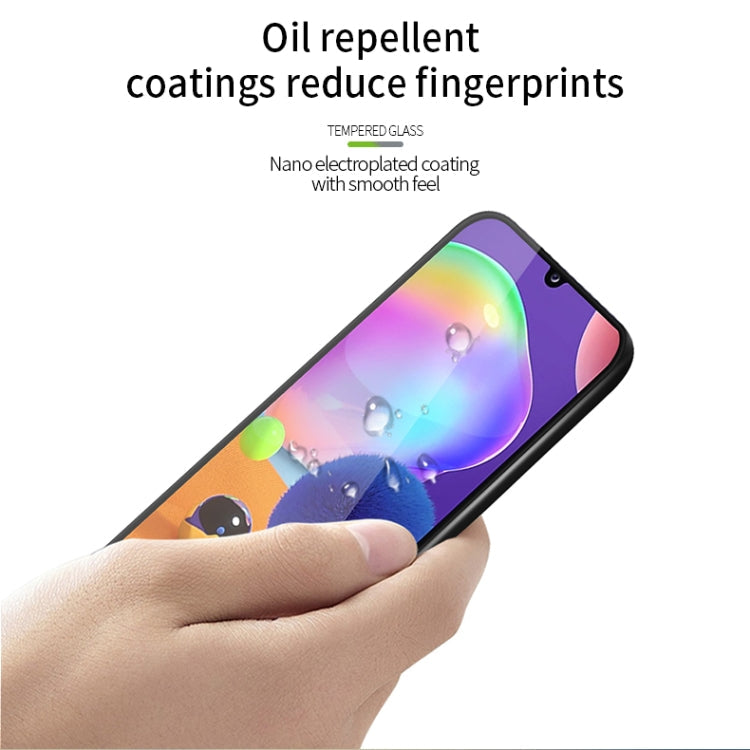 For Samsung Galaxy A31 PINWUYO 9H 3D Curved Full Screen Explosion-proof Tempered Glass Film(Black)