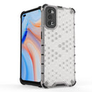 For OPPO Reno4 Shockproof Honeycomb PC + TPU Case(White)