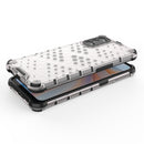 For OPPO Reno4 Shockproof Honeycomb PC + TPU Case(White)