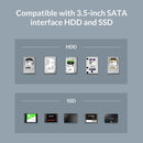 ORICO 6139C3-G2 3.5 inch Transparent USB3.1 Gen2 Type-C Hard Drive Dock