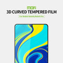 For Xiaomi Redmi Note 9S/Note 9 Pro MOFI 9H 3D Explosion-proof Curved Screen Tempered Glass Film(Black)