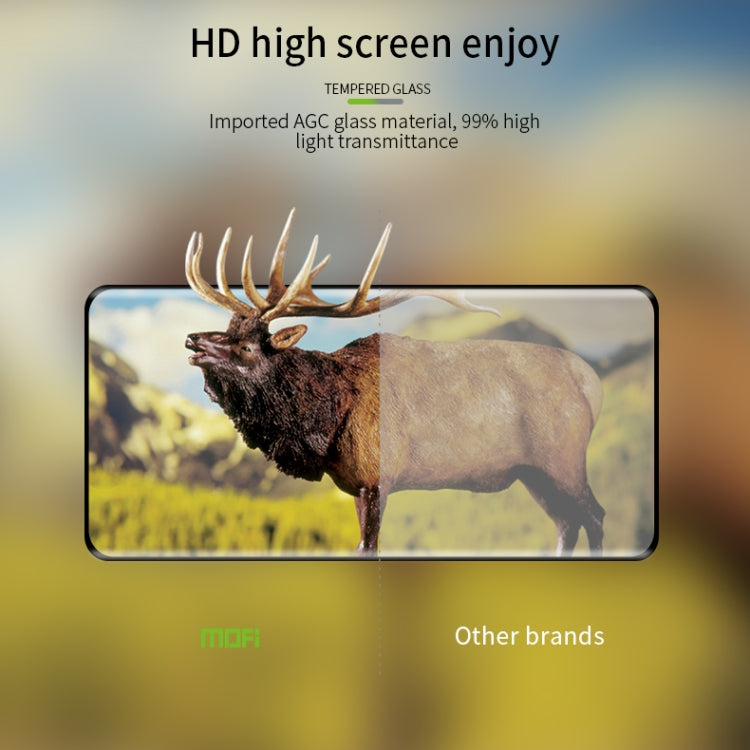 For OnePlus 8 MOFI 9H 3D Explosion Proof Thermal Bending Full Screen Covered Tempered Glass Film(Black)