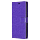 For Samsung Galaxy A21s Crazy Horse Texture Horizontal Flip Leather Case with Holder & Card Slots & Wallet & Photo Frame(Purple)