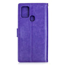 For Samsung Galaxy A21s Crazy Horse Texture Horizontal Flip Leather Case with Holder & Card Slots & Wallet & Photo Frame(Purple)