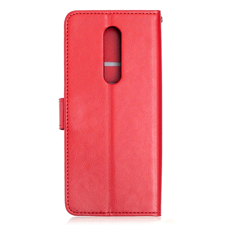 For OnePlus 8 Crazy Horse Texture Horizontal Flip Leather Case with Holder & Card Slots & Wallet & Photo Frame(Red)