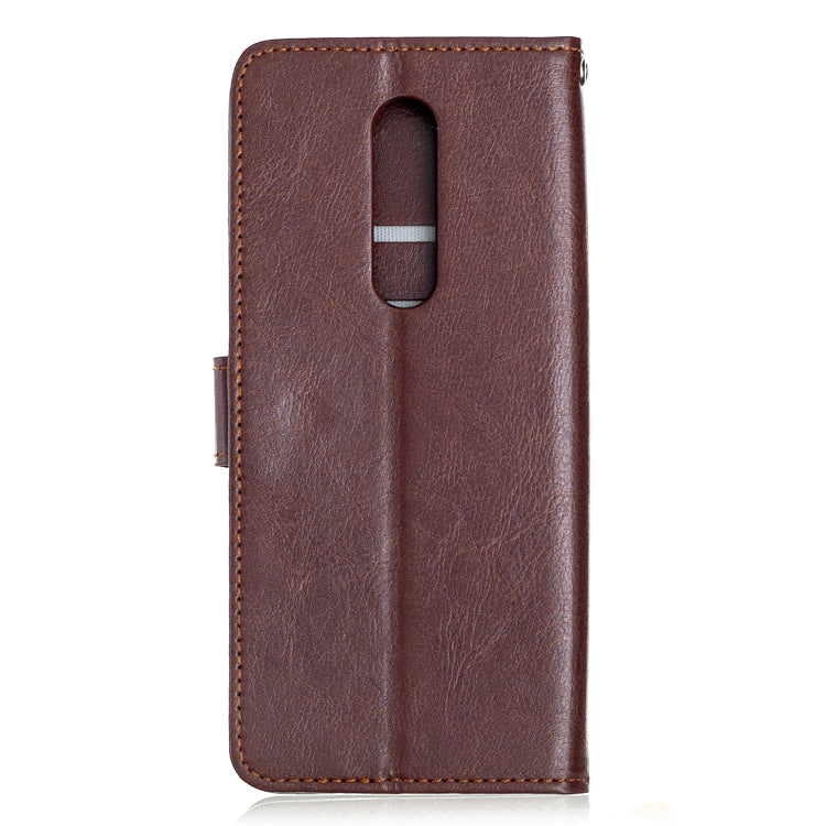 For OnePlus 8 Crazy Horse Texture Horizontal Flip Leather Case with Holder & Card Slots & Wallet & Photo Frame(Brown)