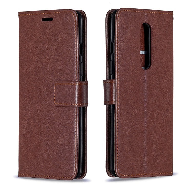 For OnePlus 8 Crazy Horse Texture Horizontal Flip Leather Case with Holder & Card Slots & Wallet & Photo Frame(Brown)