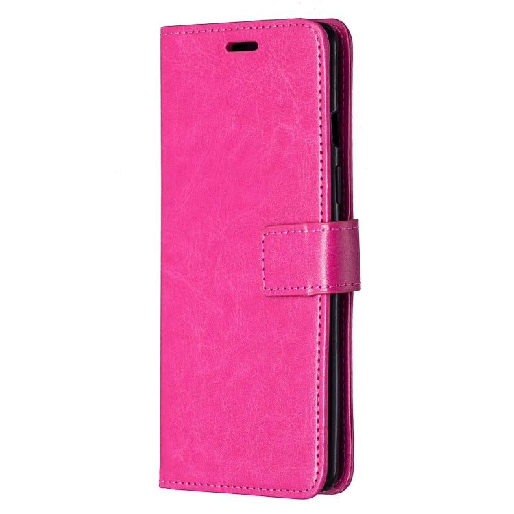 For OnePlus 8 Crazy Horse Texture Horizontal Flip Leather Case with Holder & Card Slots & Wallet & Photo Frame(Rose Red)