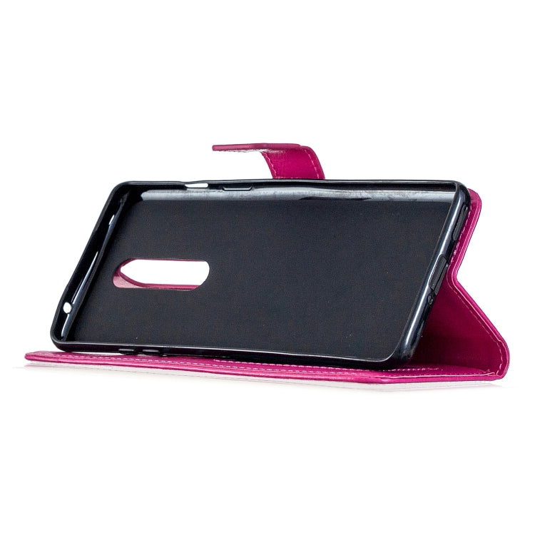 For OnePlus 8 Crazy Horse Texture Horizontal Flip Leather Case with Holder & Card Slots & Wallet & Photo Frame(Rose Red)