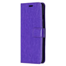 For OnePlus 8 Crazy Horse Texture Horizontal Flip Leather Case with Holder & Card Slots & Wallet & Photo Frame(Purple)