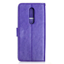For OnePlus 8 Crazy Horse Texture Horizontal Flip Leather Case with Holder & Card Slots & Wallet & Photo Frame(Purple)