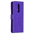 For OnePlus 8 Crazy Horse Texture Horizontal Flip Leather Case with Holder & Card Slots & Wallet & Photo Frame(Purple)