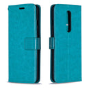 For OnePlus 8 Crazy Horse Texture Horizontal Flip Leather Case with Holder & Card Slots & Wallet & Photo Frame(Blue)