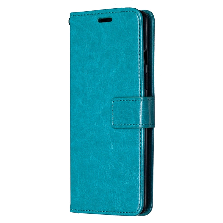 For OnePlus 8 Crazy Horse Texture Horizontal Flip Leather Case with Holder & Card Slots & Wallet & Photo Frame(Blue)