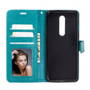 For OnePlus 8 Crazy Horse Texture Horizontal Flip Leather Case with Holder & Card Slots & Wallet & Photo Frame(Blue)