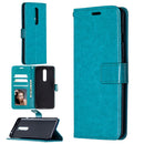 For OnePlus 8 Crazy Horse Texture Horizontal Flip Leather Case with Holder & Card Slots & Wallet & Photo Frame(Blue)