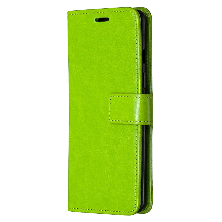 For OnePlus 8 Crazy Horse Texture Horizontal Flip Leather Case with Holder & Card Slots & Wallet & Photo Frame(Green)