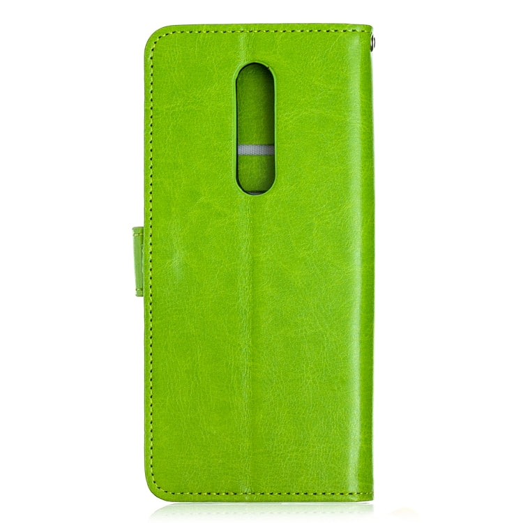 For OnePlus 8 Crazy Horse Texture Horizontal Flip Leather Case with Holder & Card Slots & Wallet & Photo Frame(Green)